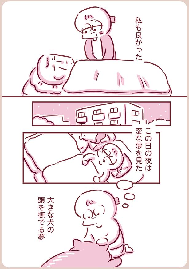 大きな犬の頭を撫でる夢