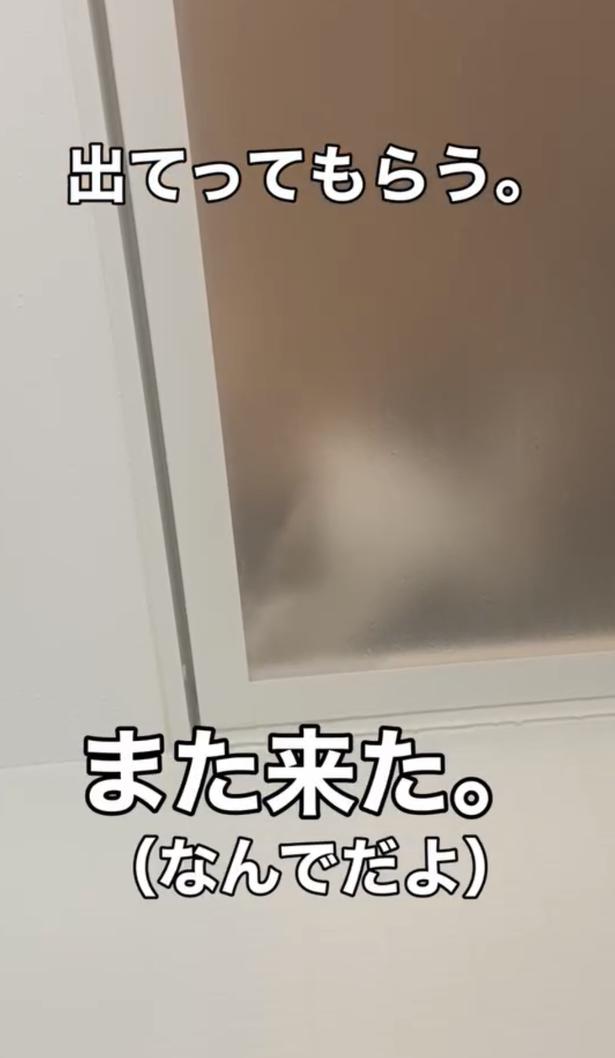 すぐに戻ってきた▶すりガラス越しに…（⇒次へ）