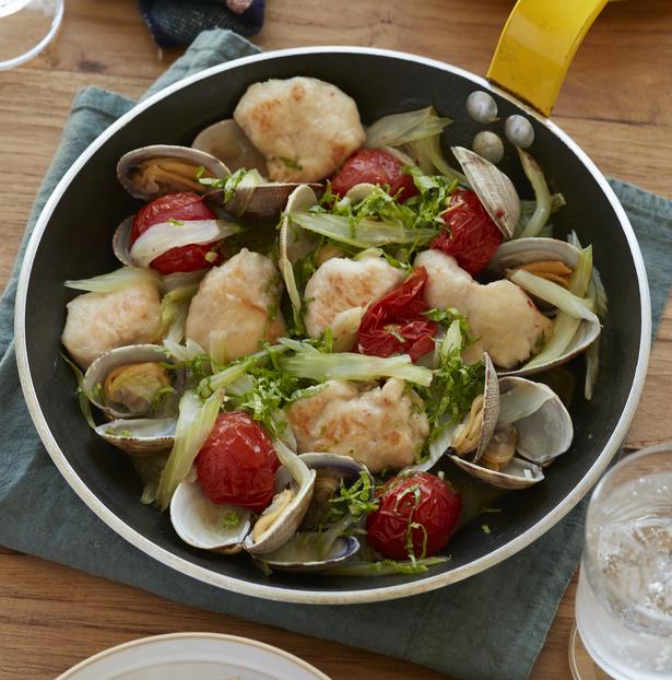 ローカロリーなのにたんぱく質豊富！　とりむね肉＆あさりで「アクアパッツァ」 レシピ考案／上島亜紀　撮影／澤木央子