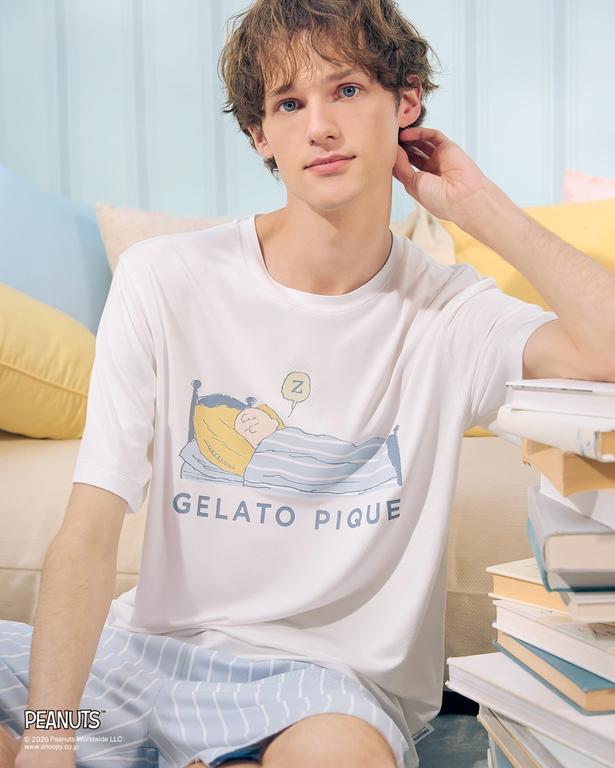 「HOMME ワンポイントTシャツ(ブルー)」(6490円)と「HOMME ハーフパンツ(ブルー)」(6490円)