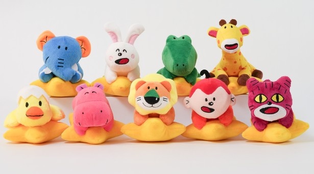 ぬいぐるみキーホルダー。スペシャルチケット購入者は9種の中から1種を選べる
