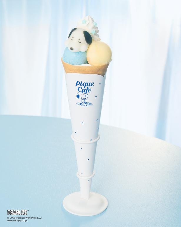 「スヌーピー/ひんやりジェラートクレープ」(1580円)