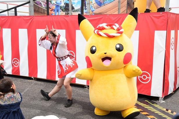 会場にはピカチュウたちも駆けつけ、イベントを盛り上げた 撮影：ソムタム田井