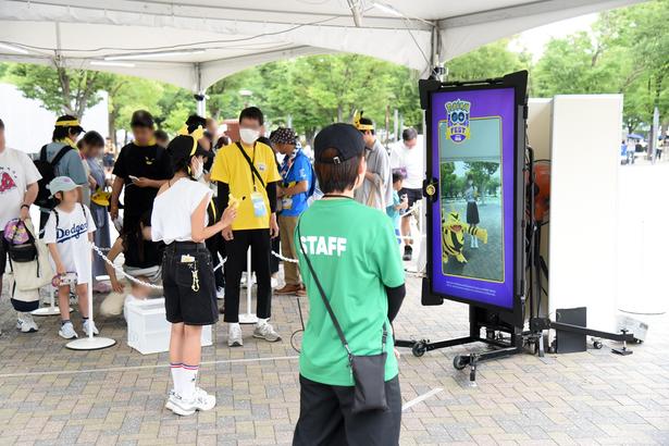 ARでポケモンたちと交流できるコーナーもあり