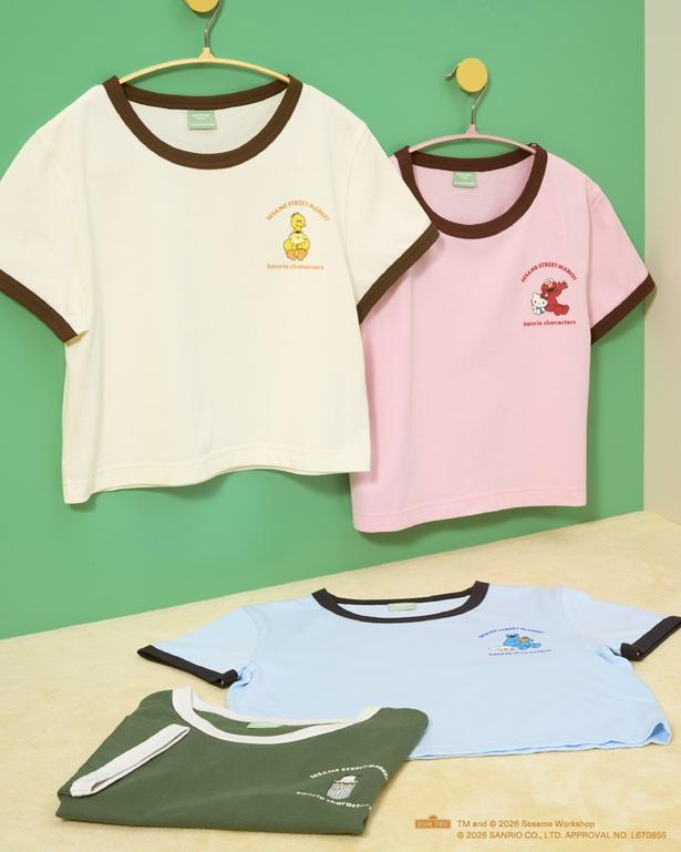 「リンガーTシャツ」(全4種／5940円)は、襟と袖口の挿し色がレトロな雰囲気