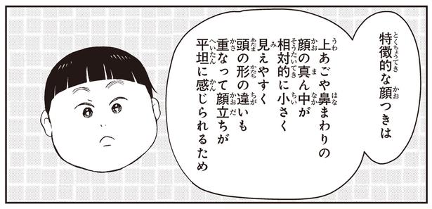 特徴的な顔つきは （C）ハシモト、ほっかむりゆり子／KADOKAWA