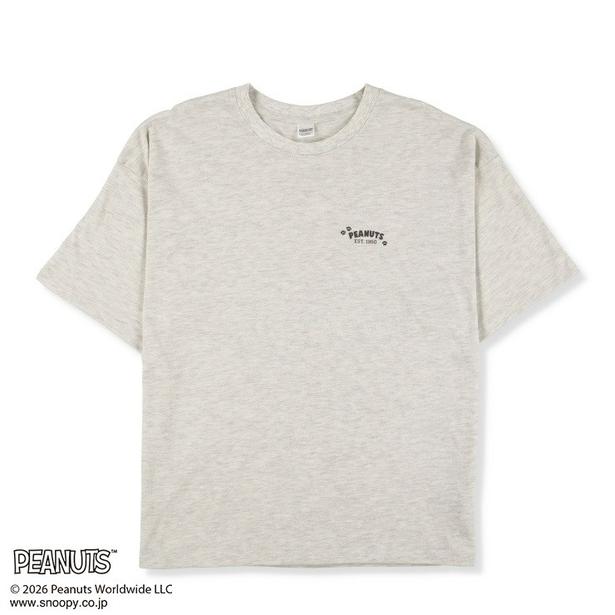 「レディース 接触冷感機能付きキャラクター半袖Tシャツ(PEANUTS/オフホワイト)」(1199円)
