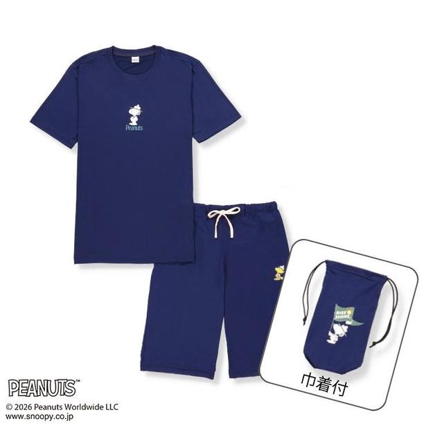 「メンズ ルームウェア(スヌーピー/ダークネイビー)」(2420円)