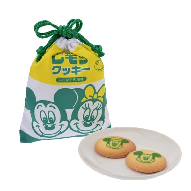「プリントクッキーレモン」。レモン牛乳をモチーフにした巾着が目を引く