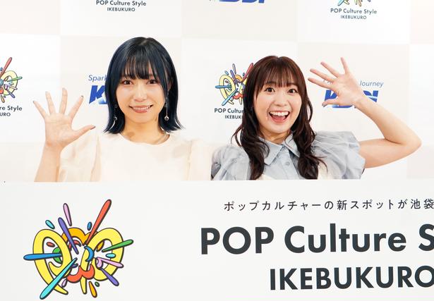 イベントに登場した小林愛香、斉藤朱夏(写真左から)