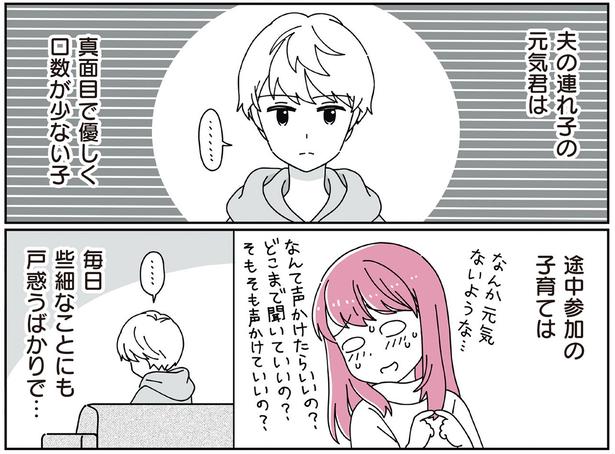 途中参加の子育ては毎日戸惑うばかりで... （C）べにゆう、汐田まくら／KADOKAWA