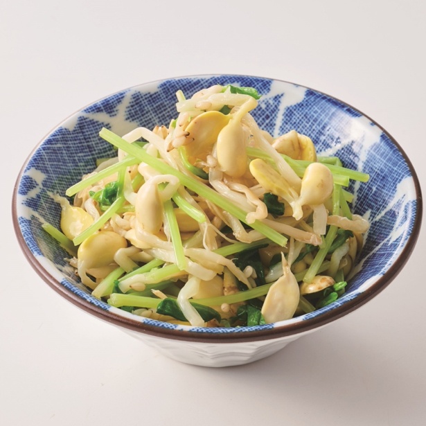豆苗と豆もやしのナムル