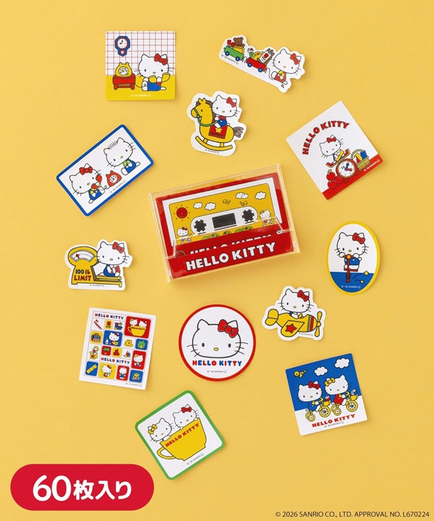「カセットテープケース付きステッカーセット」(550円) (C)2026 SANRIO CO., LTD. APPROVAL No.L670224