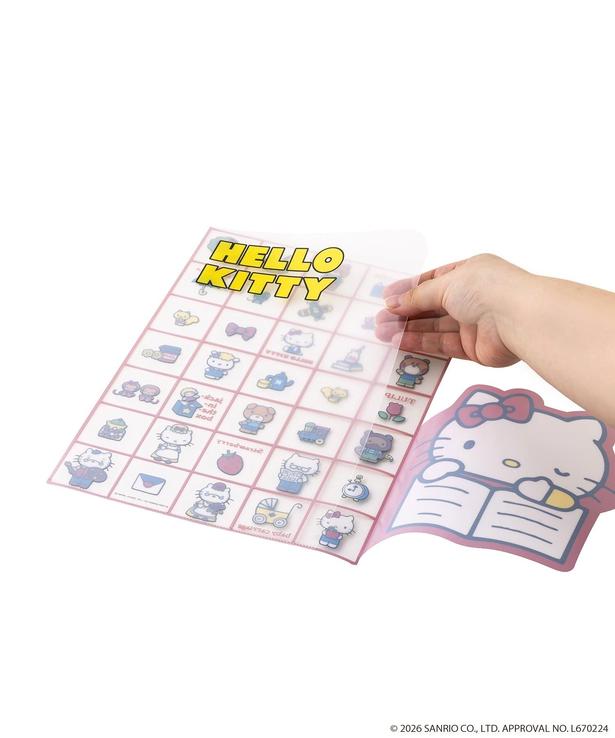 赤白カラーのファイルを開くとこんな感じ (C)2026 SANRIO CO., LTD. APPROVAL No.L670224