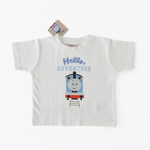 「Hello, ADVENTURE」ロゴとトーマスがプリントされたホワイト
