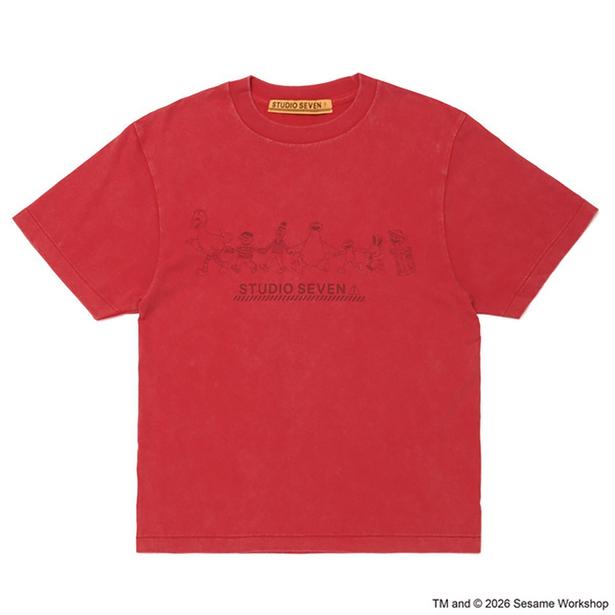 「SESAME STREET meets STUDIO SEVEN Colorful Tee(Red)」(9900円)