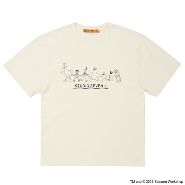 「SESAME STREET meets STUDIO SEVEN Colorful Tee(White)」(9900円)