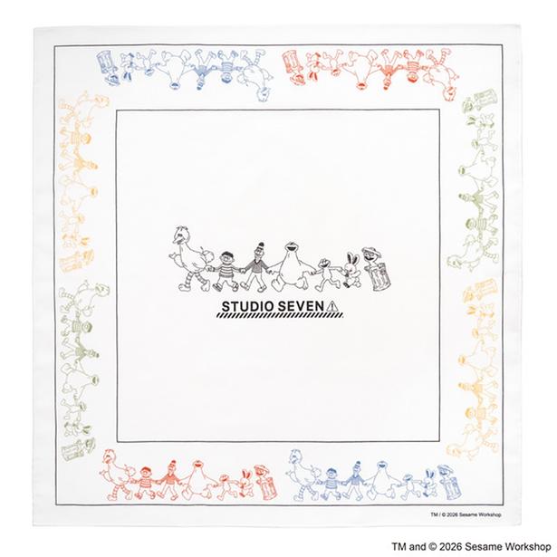 「SESAME STREET meets STUDIO SEVEN Bandana(White)」(3300円)
