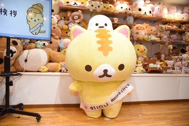 【写真】説明会にはサンエックスで広報として働く「コロニャ」も登場！ (C)2026 SAN-X CO., LTD. ALL RIGHTS RESERVED.　撮影：ソムタム田井