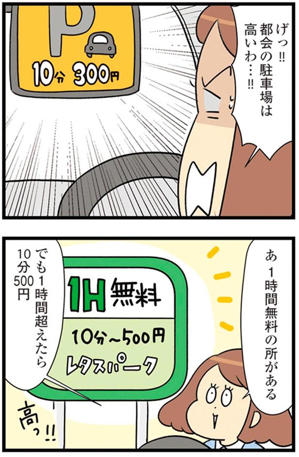 都会の駐車場は高いわ…！！ （C）エレパトちゃん、ユキミ／KADOKAWA