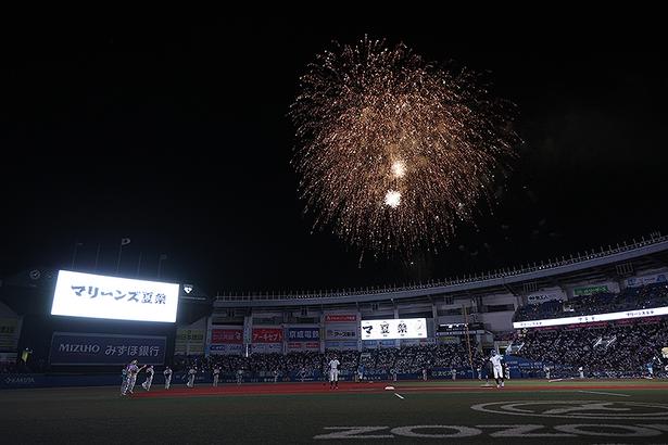 「MARINES FIREWORKS」もマリーンズ夏祭仕様になる