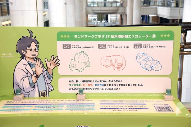 スタンプ台は会場内の全6箇所に設置 (C)Pokémon/Nintendo/Creatures/GAME FREAK　Pokémon Sleep is developed by SELECT BUTTON inc.　ポケットモンスター・ポケモン・Pokémonは任天堂・クリーチャーズ・ゲームフリークの商標です。　撮影：ソムタム田井