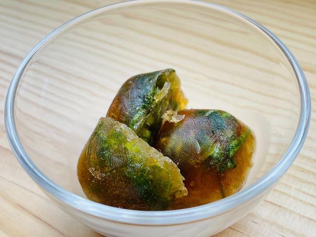 めんつゆ版薬味氷の完成！（▶次へ） 撮影／あんこ