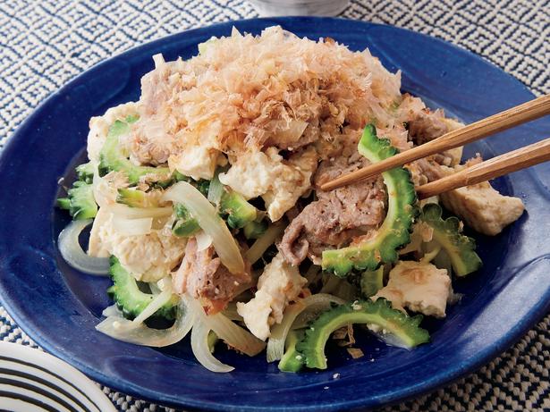 豚こまと豆腐のゴーヤーチャンプルー レシピ考案／井原裕子　撮影／宗田育子