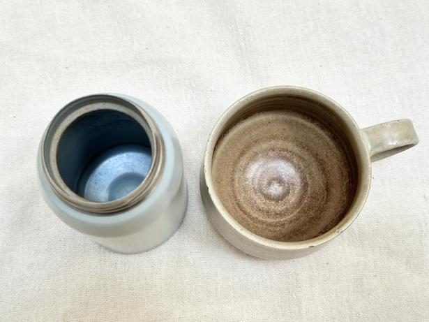 茶渋が水筒やコップにつくと、なかなか落ちません…（▶何を使ってきれいにする？） 撮影／ひとか