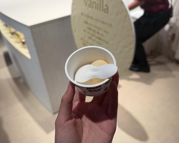 濃厚な味わいのバニラアイスクリーム
