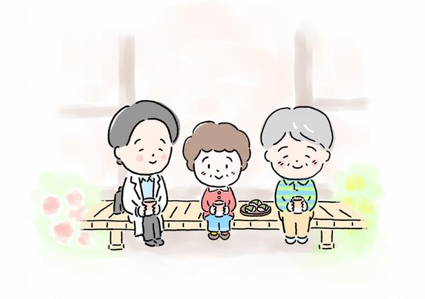 【写真を見る】見ているだけでほのぼの！矢部太郎が描いた『ぼけ日和』3ショットのイラスト