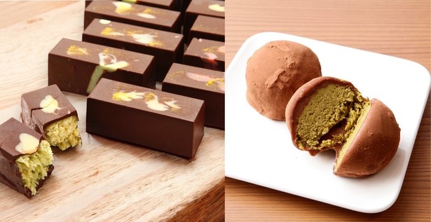 四角いバー状の「ドバイチョコ」(1個1188円から)と、丸くころんとした「ドバイチョコマシュマロ」(1個584円)