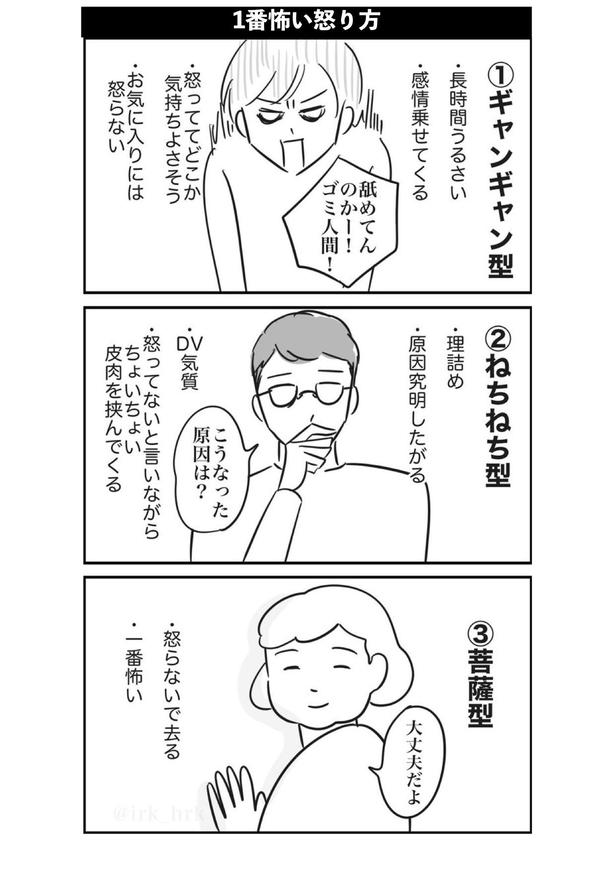1番怖い怒り方 画像提供：ゐ(@irk_hrk)