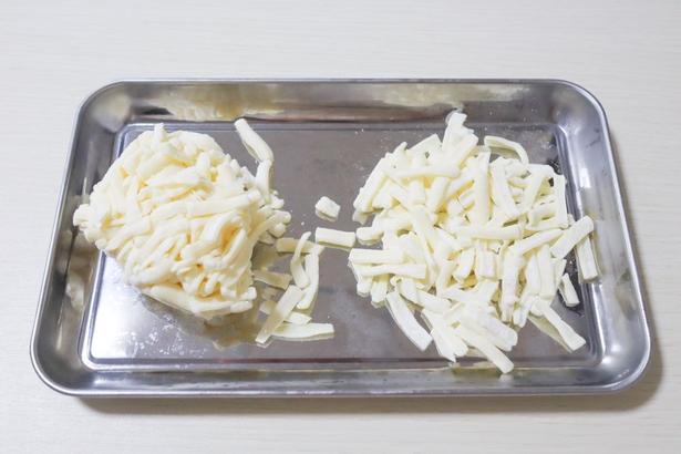 パラパラ感の違いは一目瞭然（▶味や食感は変わらない？） 撮影／こぽり