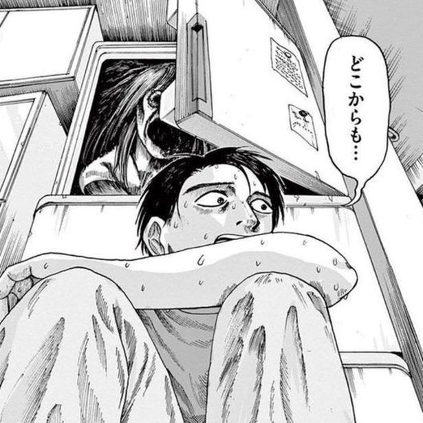 妻が牛乳を買いに出た夜、不気味な女が家の中に入ってこようとする…。彼女は一体何者!?