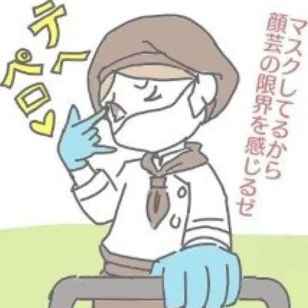 店内で泣きわめいているお子さんに、せめてもの「声なしあやし芸」を披露してみる。