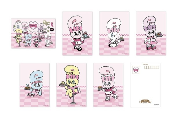 カフェメニュー3000円ごとにもらえるブロマイド風ポストカードは全7種 (C)esther kim (C)CAPCOM