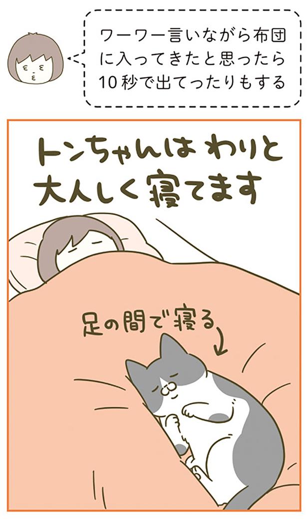 足の間で寝る （C）卵山玉子／KADOKAWA