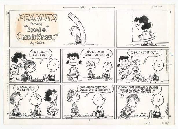 「PEANUTS」原画 1974年1月6日 (C) Peanuts Worldwide LLC