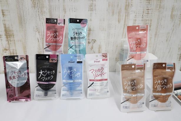 メイクブランド「ピメル」からも新商品が登場！「うそつき眉マスカラ ペタルピンク(限定色)」(1320円)は、ロフト・PLAZAにて先行販売中。「うそつき艶伸びマスカラ」(1430円)は2026年9月16日(水)12時よりpdc公式オンラインショップにて販売