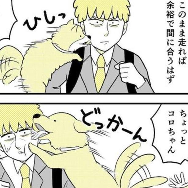 散歩中の犬たちに次々と跳びかかられ、出勤もままならない半田。