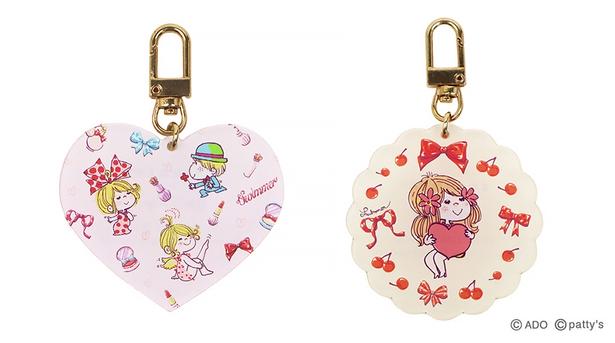 「SWIMMER×水森亜土 アクリルキーホルダー(コスメ/チェリーリボン)」(各1210円)