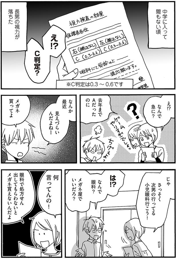 長男の視力がおちた （C）月野まる／KADOKAWA