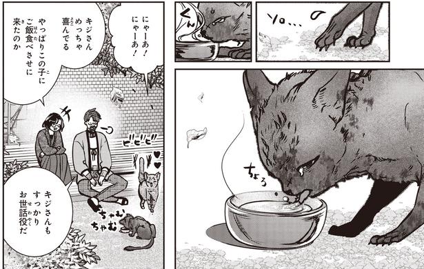 この子にご飯食べさせに来たのか (C)叶輝、朝待夜駆／KADOKAWA