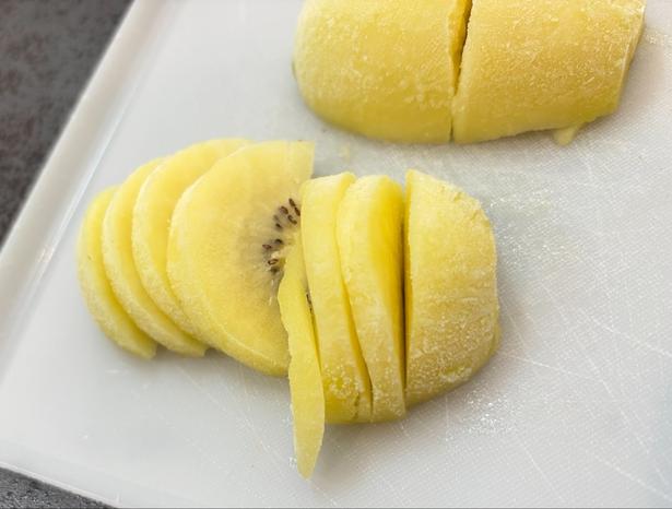 すぐに切って食べると「サクサクしゃくしゃく」した食感です▶︎お料理上手!韓国ごはんの投稿も(⇒次へ) ちあき(@chiitaketakechi)さんのXより