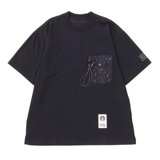「and wander + STARBUCKS ポケットTシャツ」のネイビー