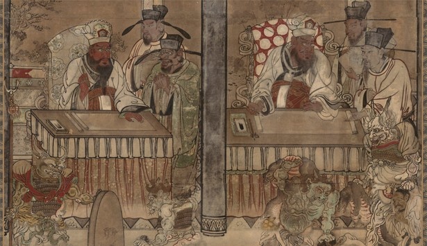 長岳寺が所蔵する奈良県指定文化財「大地獄絵」※画像は展示作品の一部 画像提供:長岳寺