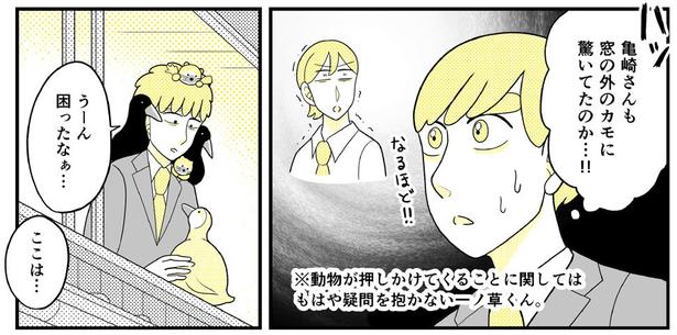 動物にモテるサラリーマンの受難(188) 画像提供：NANNO(@nanno_koresiki)