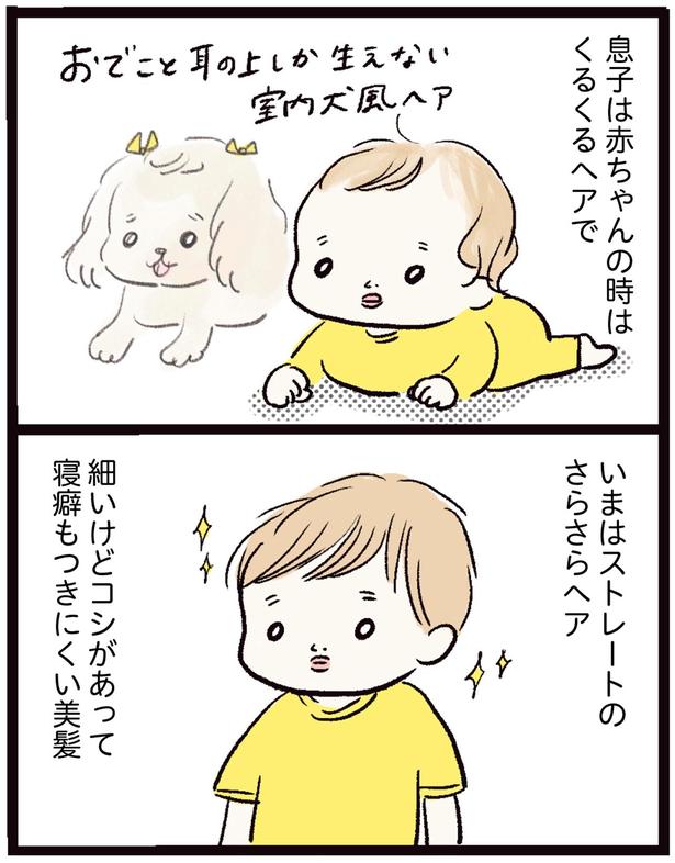 細いけどコシがあって寝癖もつきにくい美髪 （C）まぼ／KADOKAWA