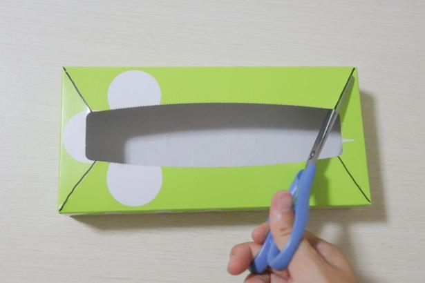 上部4カ所に切りこみを入れる（▶次へ） 撮影／こぽり